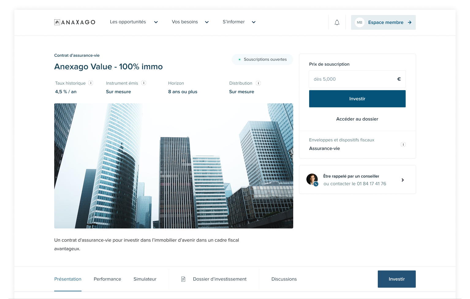 Platform overview showing three investment verticals
